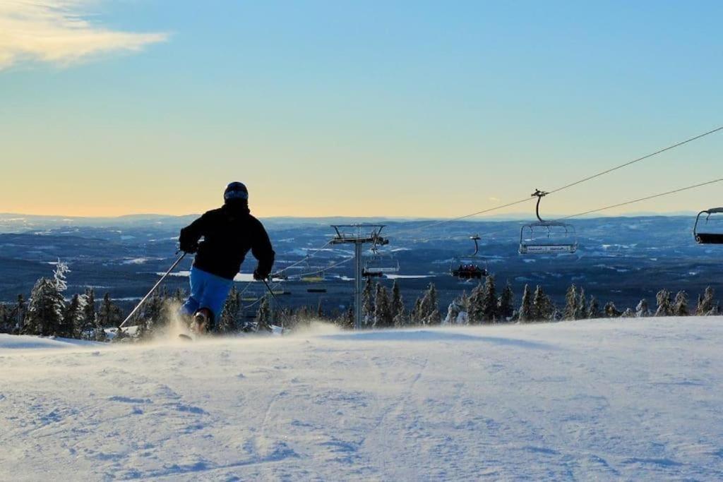 Leilighet Med Panoramautsikt Sjusjoen Innendors Parkering Exteriör bild