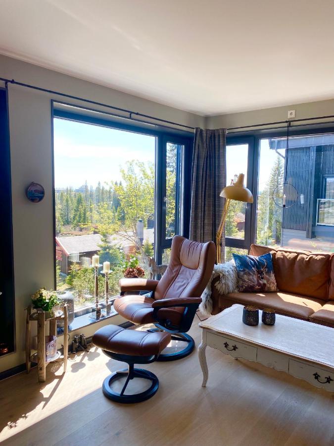 Leilighet Med Panoramautsikt Sjusjoen Innendors Parkering Exteriör bild